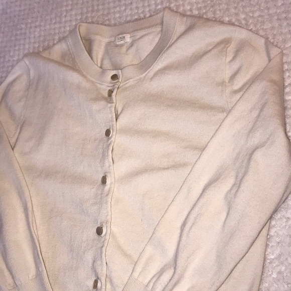 J. Crew | Clare Cardigan Sweater in Champagne - Picture 7 of 7